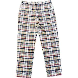 NWT $148 Brooks Brothers Men's Genuine India Madras Plaid Pants W36 L32 Cotton